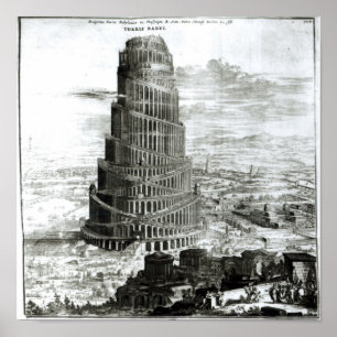 The Tower of Babel, 1679 Poster