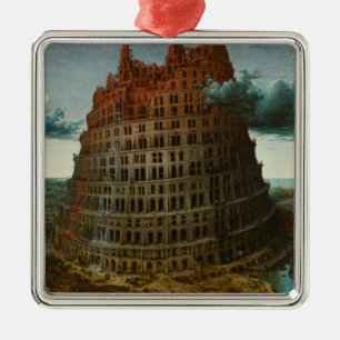 The Tower of Babel (by Pieter Bruegel the Elder) Metal Ornament