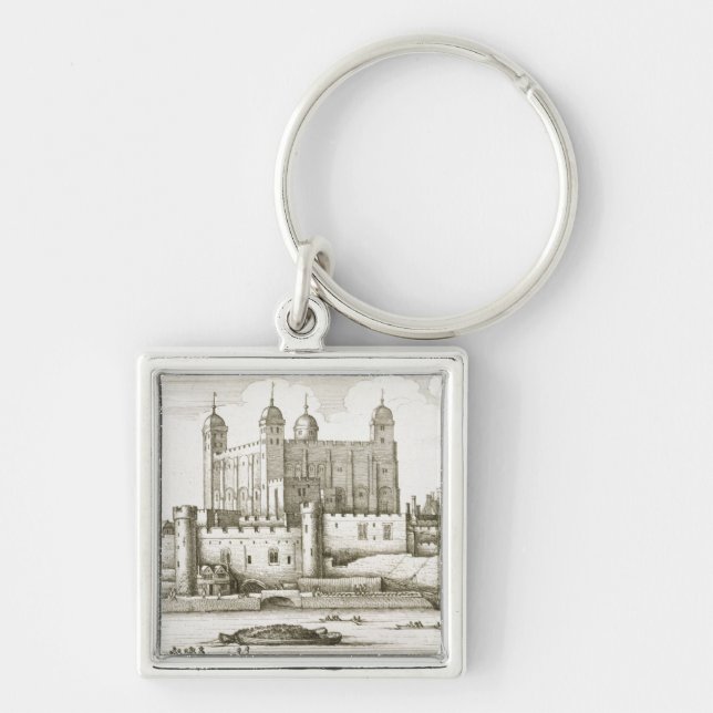 The Tower of London, 1647 (engraving) Key Ring (Front)