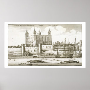 The Tower of London, 1647 (engraving) Poster