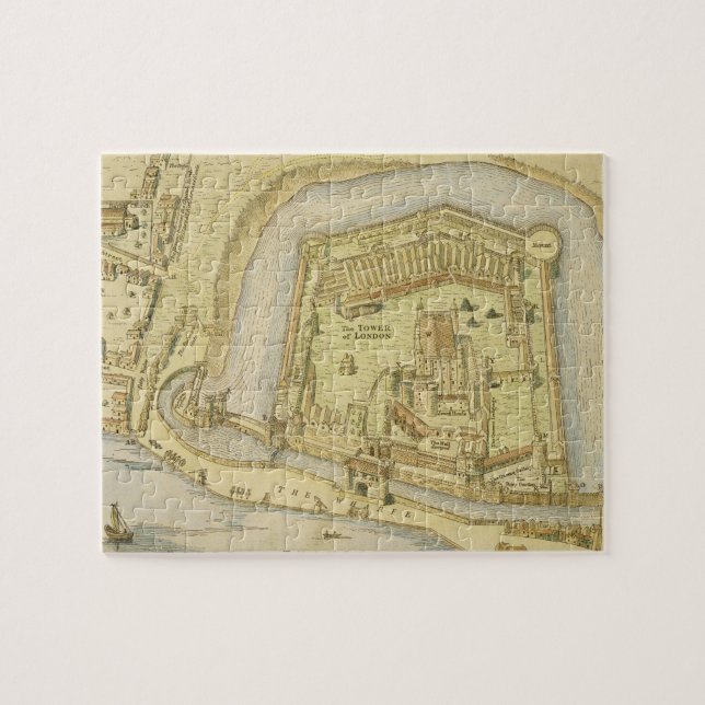 The Tower of London, from a survey made in 1597 by Jigsaw Puzzle (Horizontal)