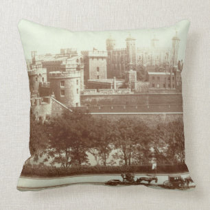 The Tower of London (sepia photo) Cushion