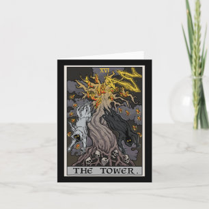 The Tower Tarot Card Halloween Tree Of Life Gothic