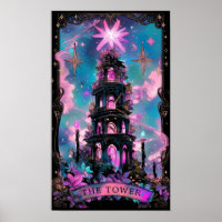 The Tower Tarot Card Witchy Poster