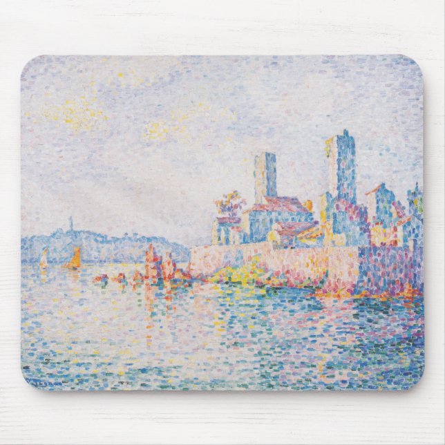 The Towers of Antibes (by Paul Signac) Mouse Pad (Front)