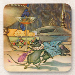 The Town Mouse and The Country Mouse Coaster