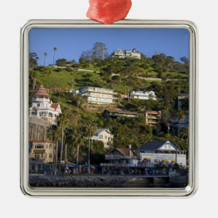 The town of Avalon on Catalina Island, Metal Ornament