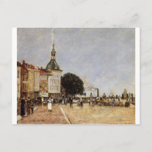 The Town of Dordrecht by Eugene Boudin Postcard