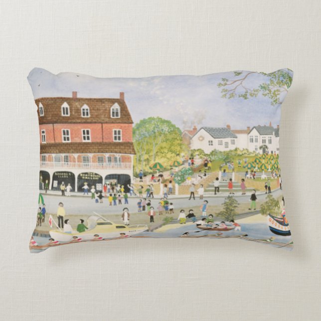 The Towpath Walton-on-Thames Decorative Cushion (Front)