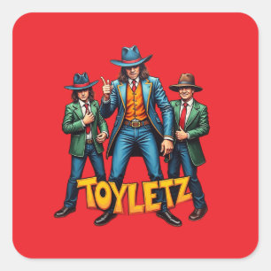 THE TOYLETS BAND SQUARE STICKER