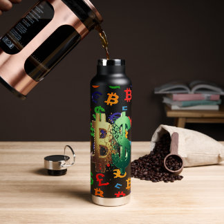 The Trader Dream Collection Candlestick Charts Water Bottle