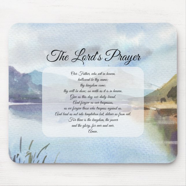 The Traditional Lord's Prayer Mouse Pad (Front)