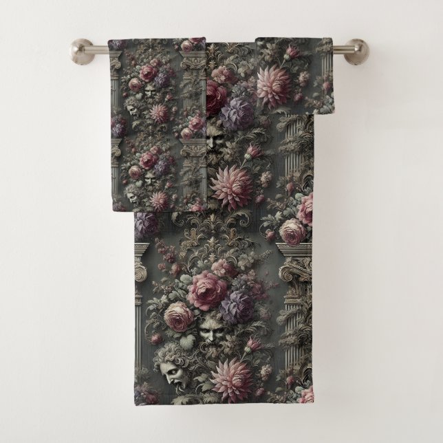 The Tragedy Chorus – Gothic Victorian Bath Towel Set (Insitu)