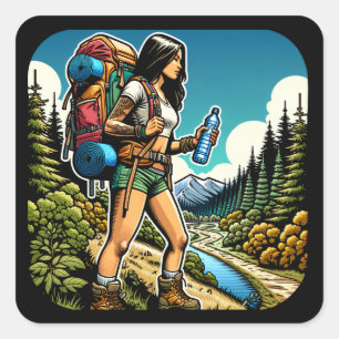 The Trail is Calling and I Must Go Square Sticker