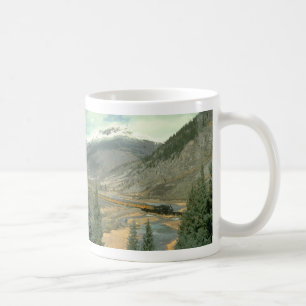 The train is crossing the Animas River after leavi Coffee Mug