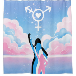 The Trans Signal Shower Curtain