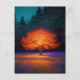 The Transcendent Glow of the Golden Tree Postcard
