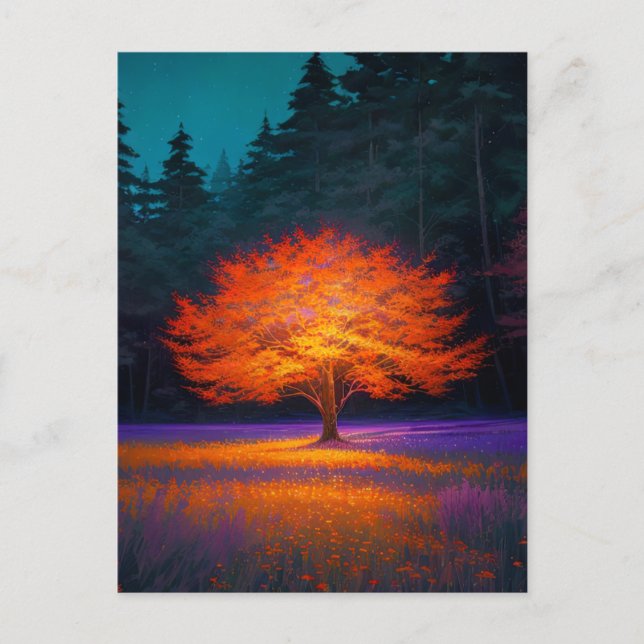 The Transcendent Glow of the Golden Tree Postcard (Front)
