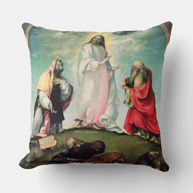 The Transfiguration of Christ, c.1510-12 (oil on p Cushion (Front)