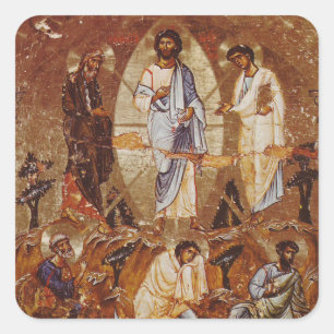 The Transfiguration of Christ Icon Square Sticker