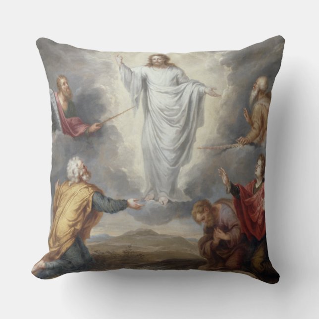 The Transfiguration (oil on copper) Cushion (Front)