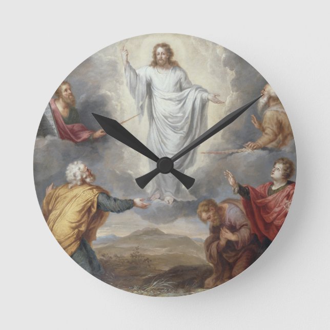 The Transfiguration (oil on copper) Round Clock (Front)