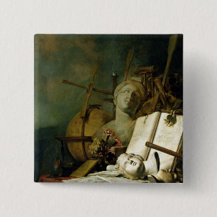 The Transience of All Earthly Things , c.1660 15 Cm Square Badge