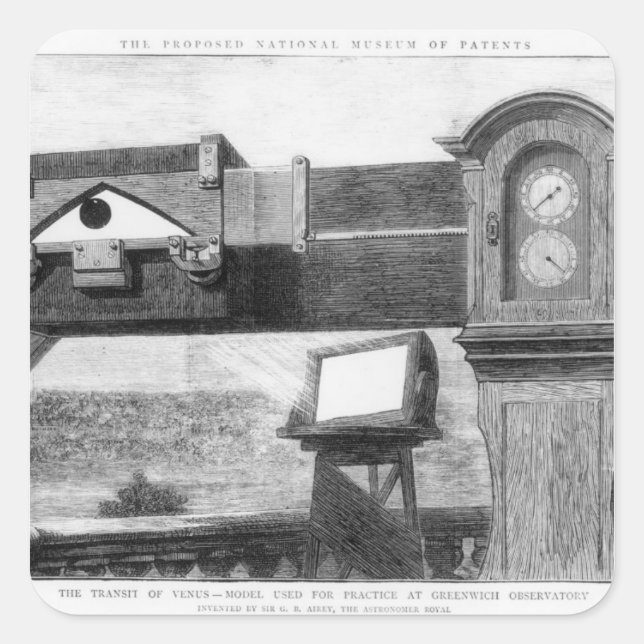 The Transit of Venus Square Sticker (Front)