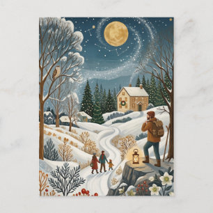 The Traveler’s Solstice Homecoming Holiday Postcard