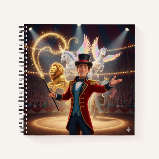 The Traveling Circus Ringmaster Notebook (Front)