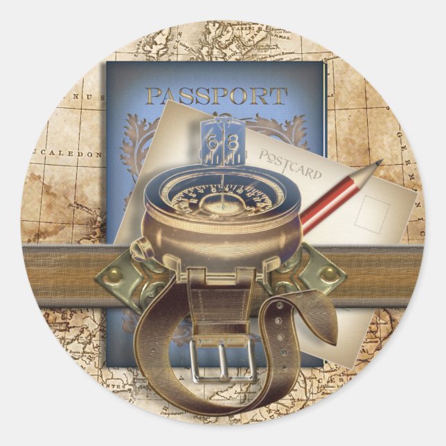 The Traveller Classic Round Sticker (Front)