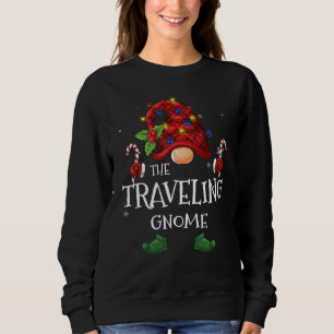 The Travelling Gnome Buffalo Plaid Christmas Tree  Sweatshirt