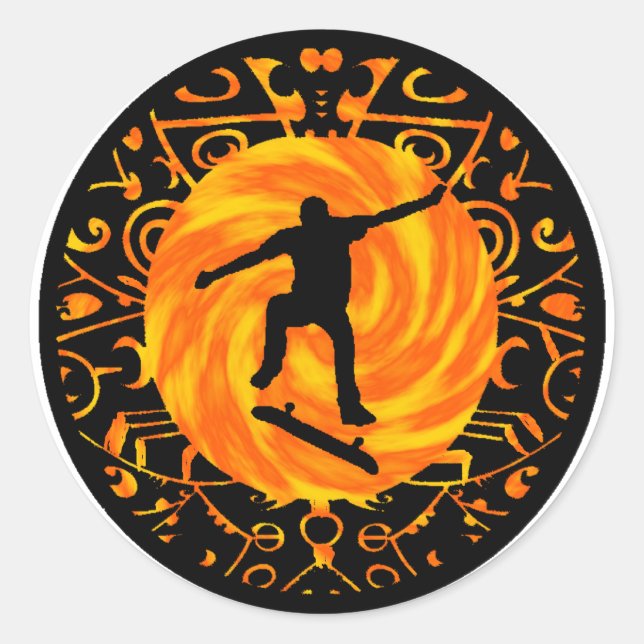 THE TRE FLIP CLASSIC ROUND STICKER (Front)