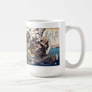 The treasure boat which places seven luck God Coffee Mug