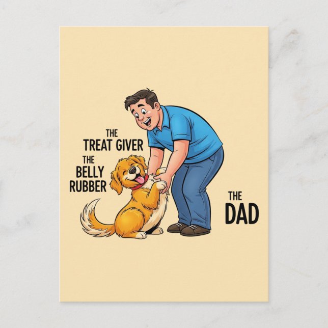 The Treat Giver The Belly Rubber The Dad Postcard (Front)