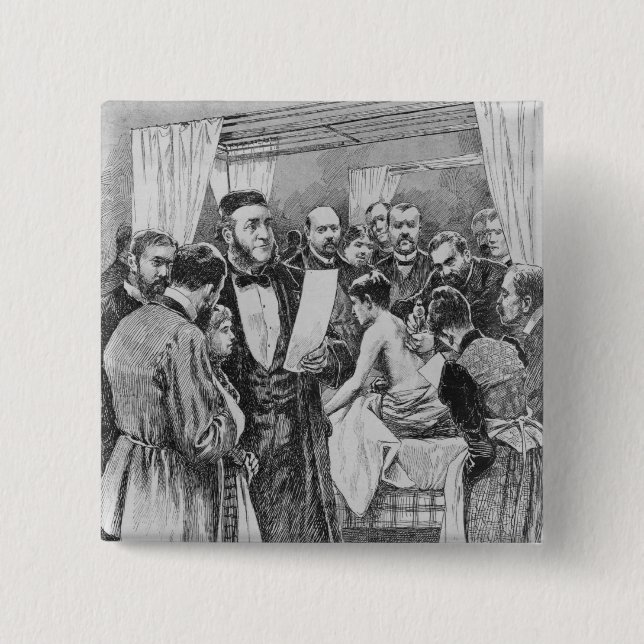 The treatment of tuberculosis 15 cm square badge (Front)