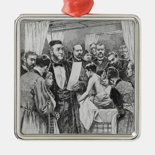 The treatment of tuberculosis metal ornament (Front)