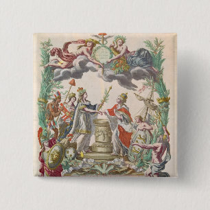The Treaty of Versailles in 1768 15 Cm Square Badge