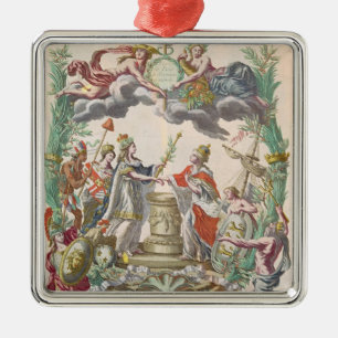 The Treaty of Versailles in 1768 Metal Ornament