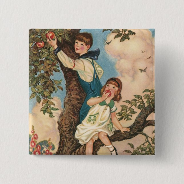 The Tree Climbers 15 Cm Square Badge (Front)