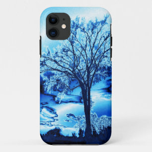 The Tree in Blue Ice iPhone 11 Case