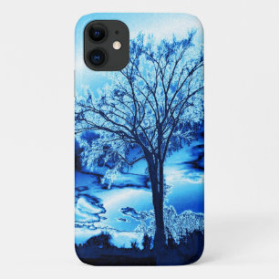 The Tree in Blue Ice iPhone 11 Case