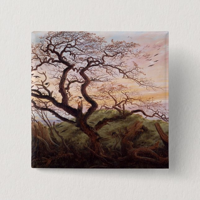 The Tree of Crows, 1822 15 Cm Square Badge (Front)