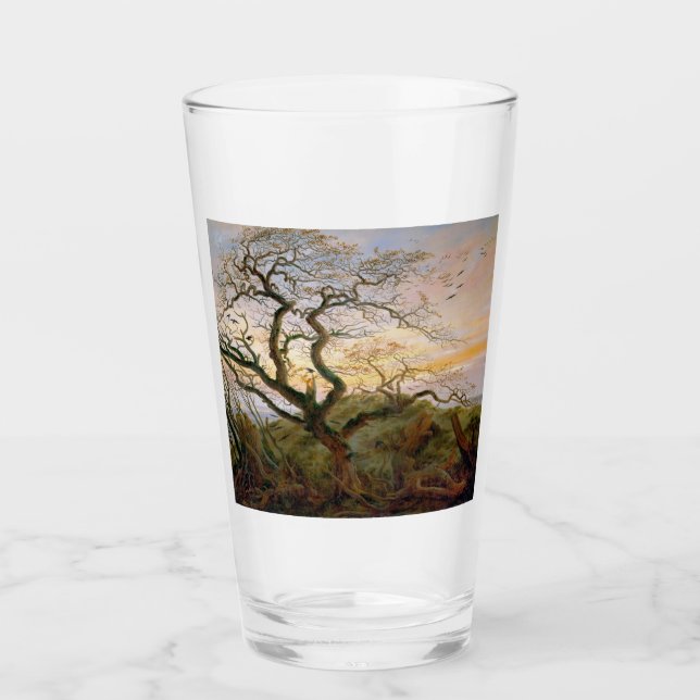 The Tree of Crows (by Caspar David Friedrich) Glass (Front)