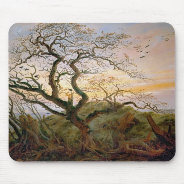 The Tree of Crows (by Caspar David Friedrich) Mouse Pad (Front)