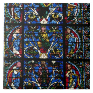 The Tree of Jesse, lancet window in the west facad Ceramic Tile