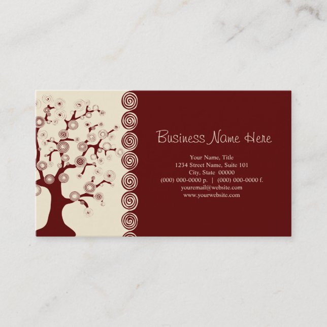 The Tree of Life Business Card (Front)