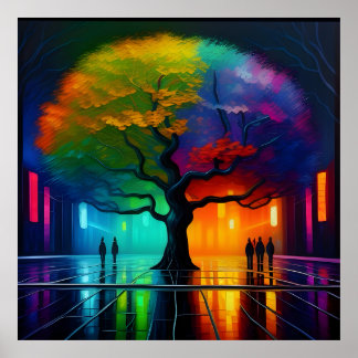 The tree of life, cityscape  poster