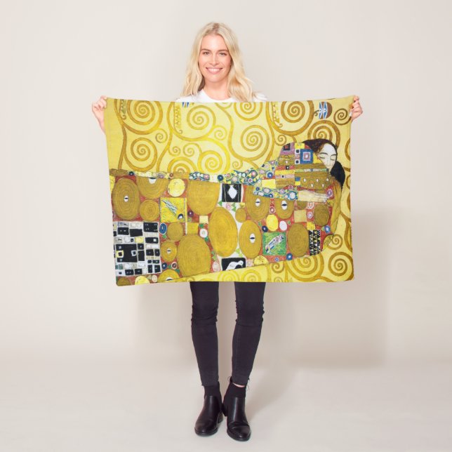 The Tree of Life (detail), Klimt Fleece Blanket (In Situ)