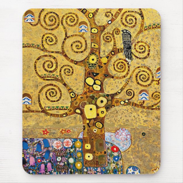 “ The Tree of Life ” , Gustav Klimt Mouse Pad (Front)